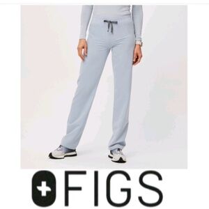 Figs Dusty blue Kade cargo pants- M/Tall